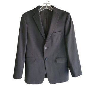 John Varvatos Boys Black 100% Wool Suit Size 14R